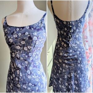 DBY LTD Vintage 1990s Women's Floral Skater Grunge Dress  Juniors 5 Sleeveless